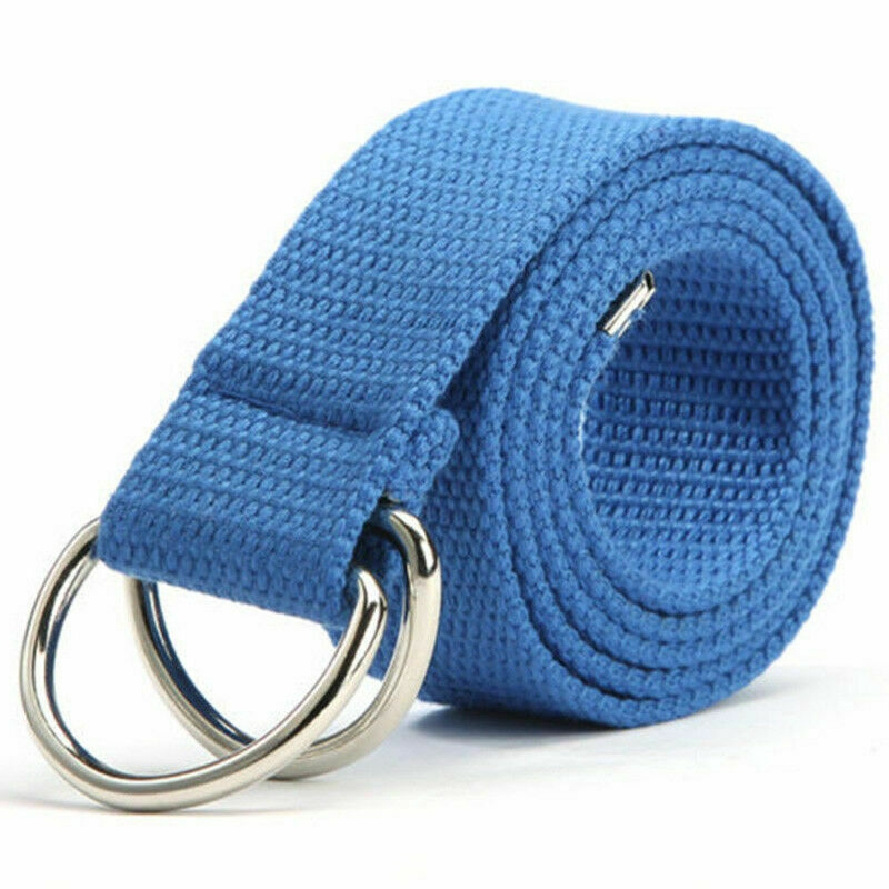 Mens Womens Unisex Canvas Double D Ring Buckle Belts Shopee Philippines