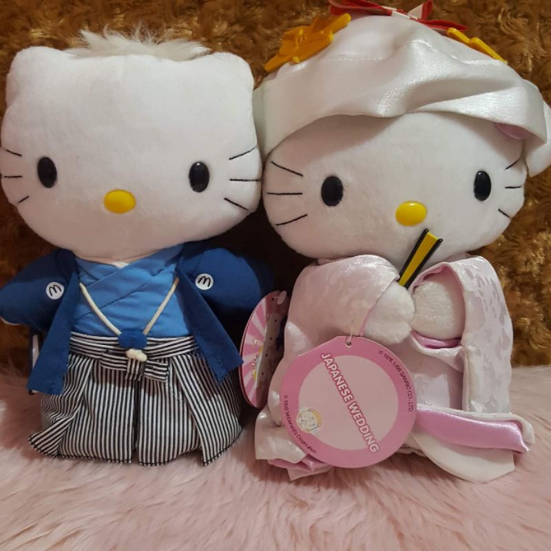 hello kitty wedding plush