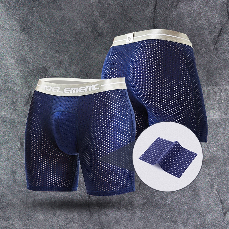 Men's Extended Sports Boxer Briefs Running Anti-Wear Legs Large Size ...