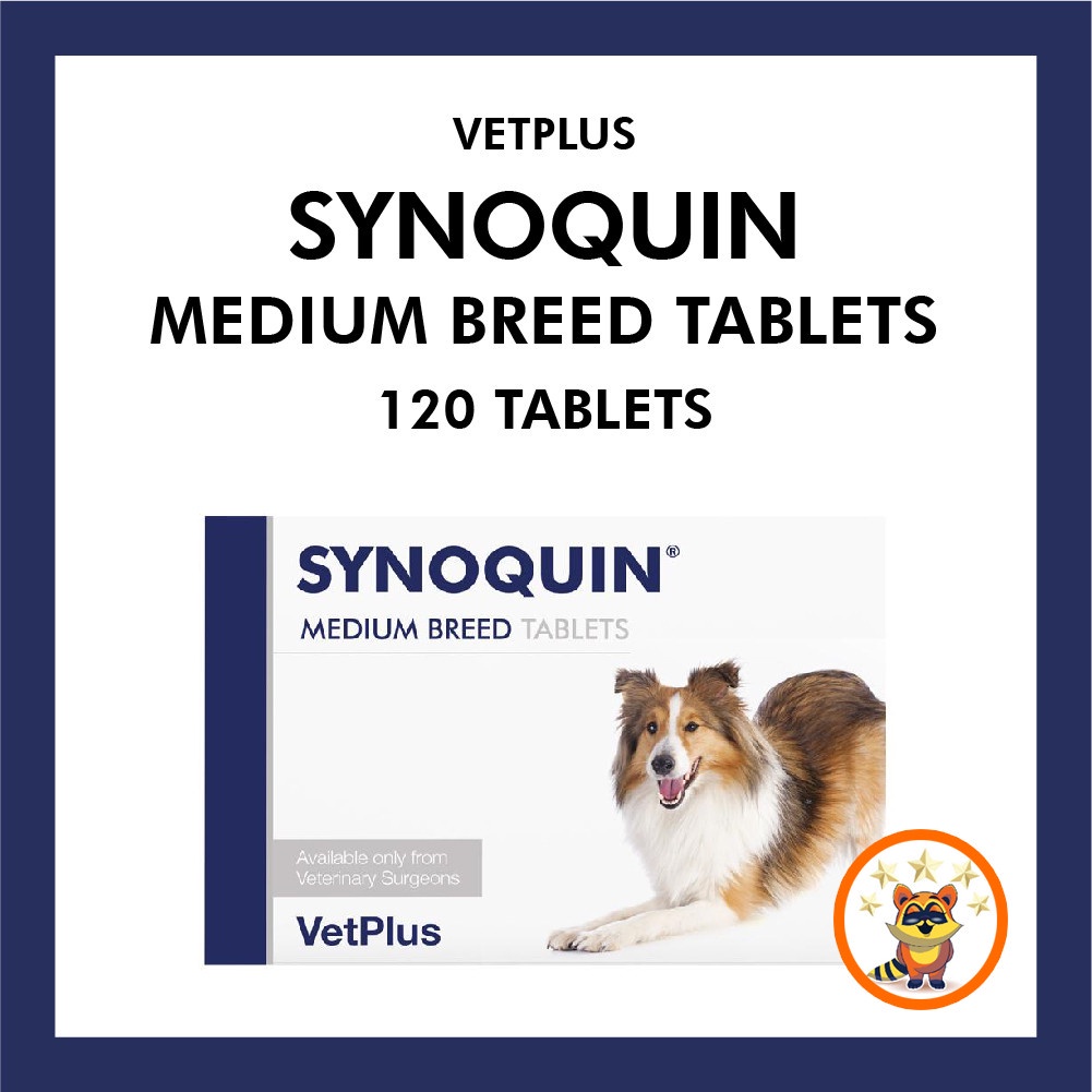 Vetplus SYNOQUIN Tasty EFA Medium Breed Dog Chewable Canine Joint Care ...