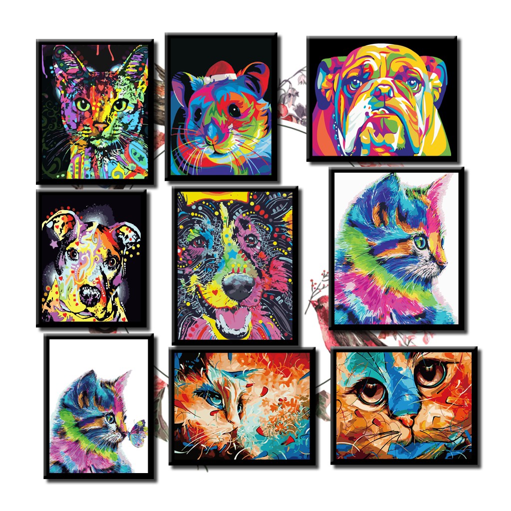 40*50 cm DIY Digital Oil Painting Paint By Numbers on Canvas bright ...
