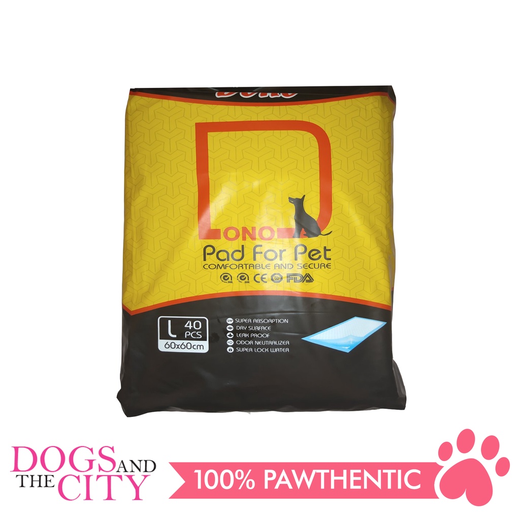 Dono Training Pet Pads 60x60cm LARGE 40's for Dog and Cat Shopee