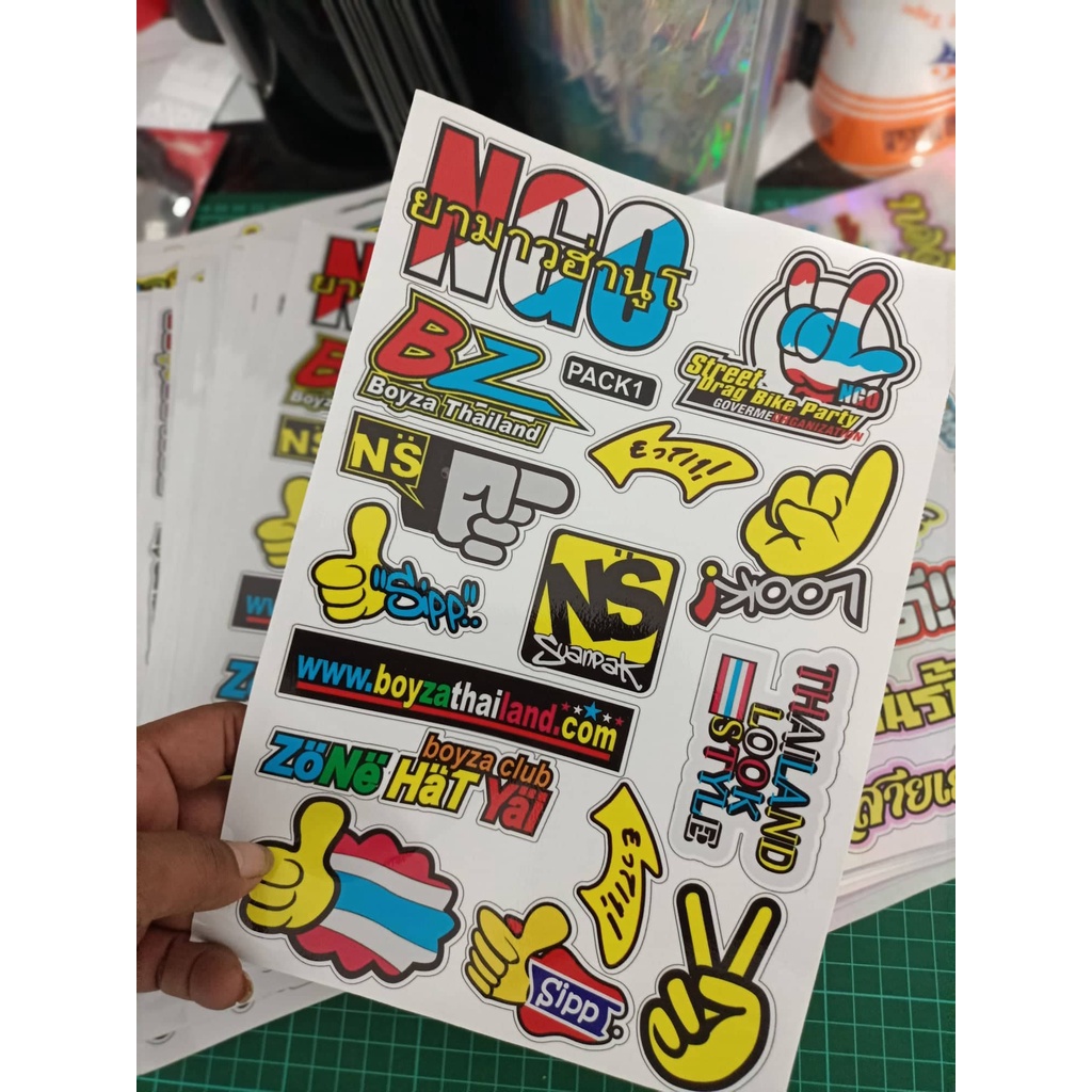 Thailook style pack sticker, thailook racing style sticker, Cool viral ...