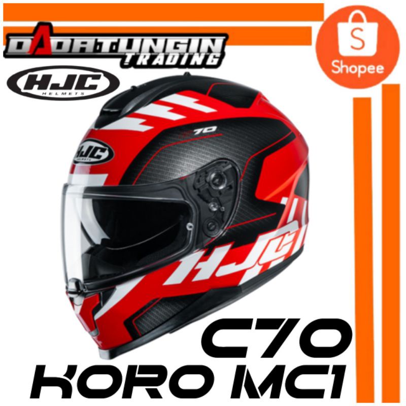 Hjc c70 hot sale red