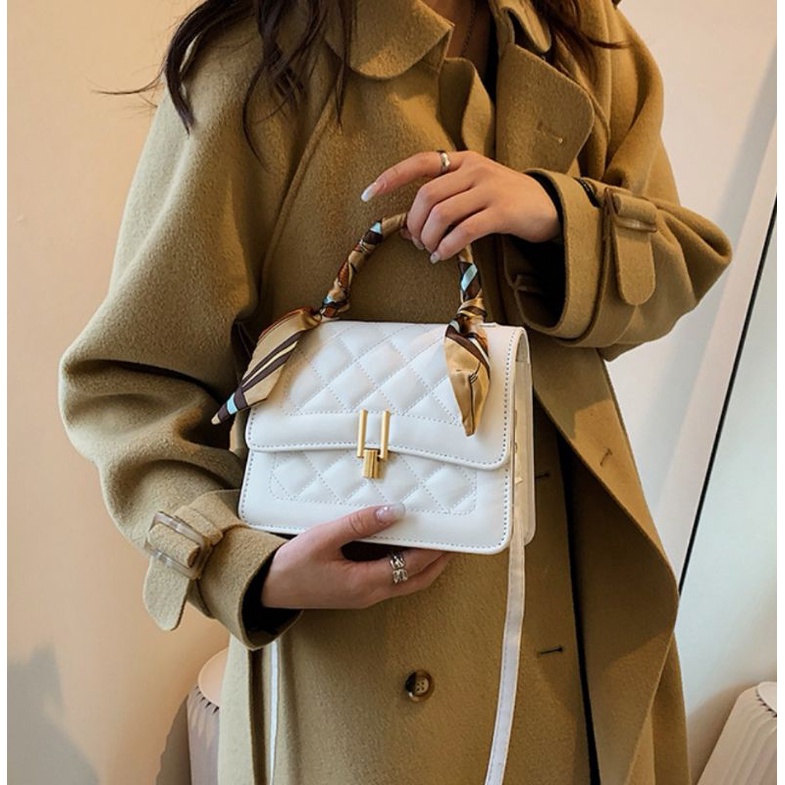 YQY Korean version of the new silk scarf handbag women's bag leisure ...