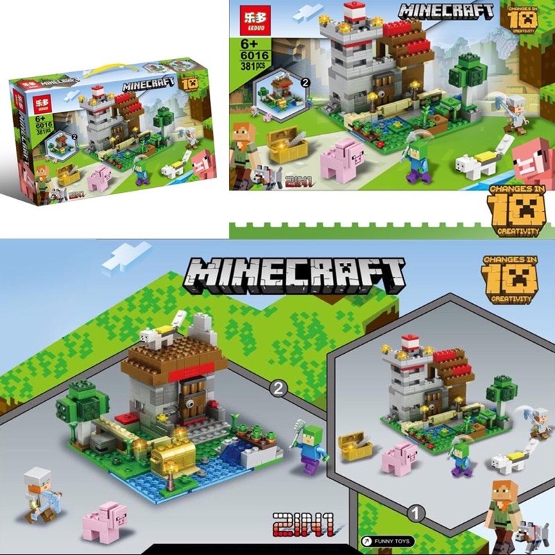 381pcs 2 in 1 MineCraft Building Blocks Shopee Philippines