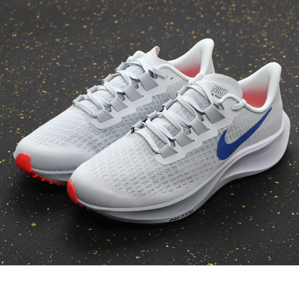 100% Original Nike Zoom Pegasus 37 White Mesh Breathable Casual Running ...