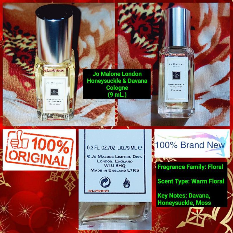 Jo Malone London Honeysuckle & Davana Cologne Shopee Philippines