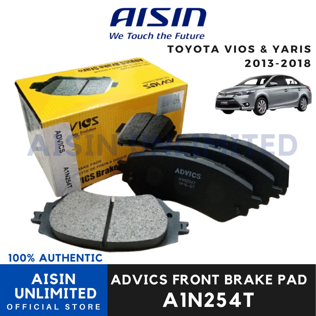 AISIN ADVICS Front Brake Pad for Toyota Vios 3rd Gen and Yaris 2013