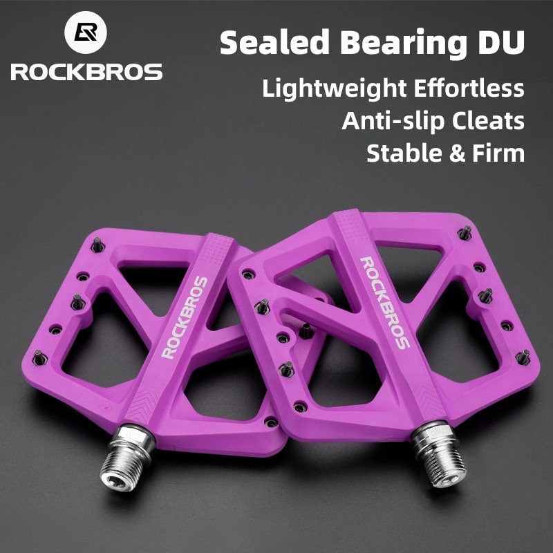 ROCKBROS MTB Road Bike DU Sealed Bearing Pedals Nylon Widen Area