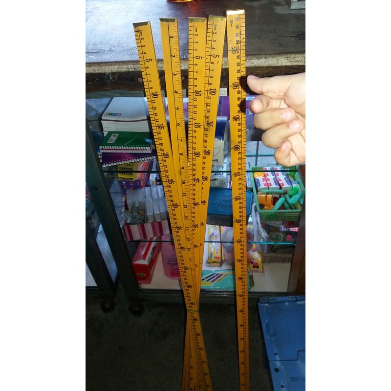 10pcs Meter Stick 100cm / 40 inches / 1 Meter Yellow Wooden Plastic Meter  Stick