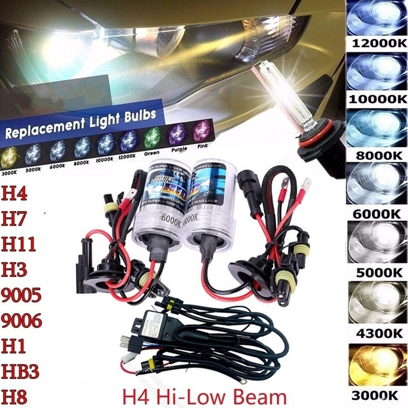 2pcs/set 55W HID Xenon Lights DC 12V H1 H3 H7 H11 9005 9006 Auto