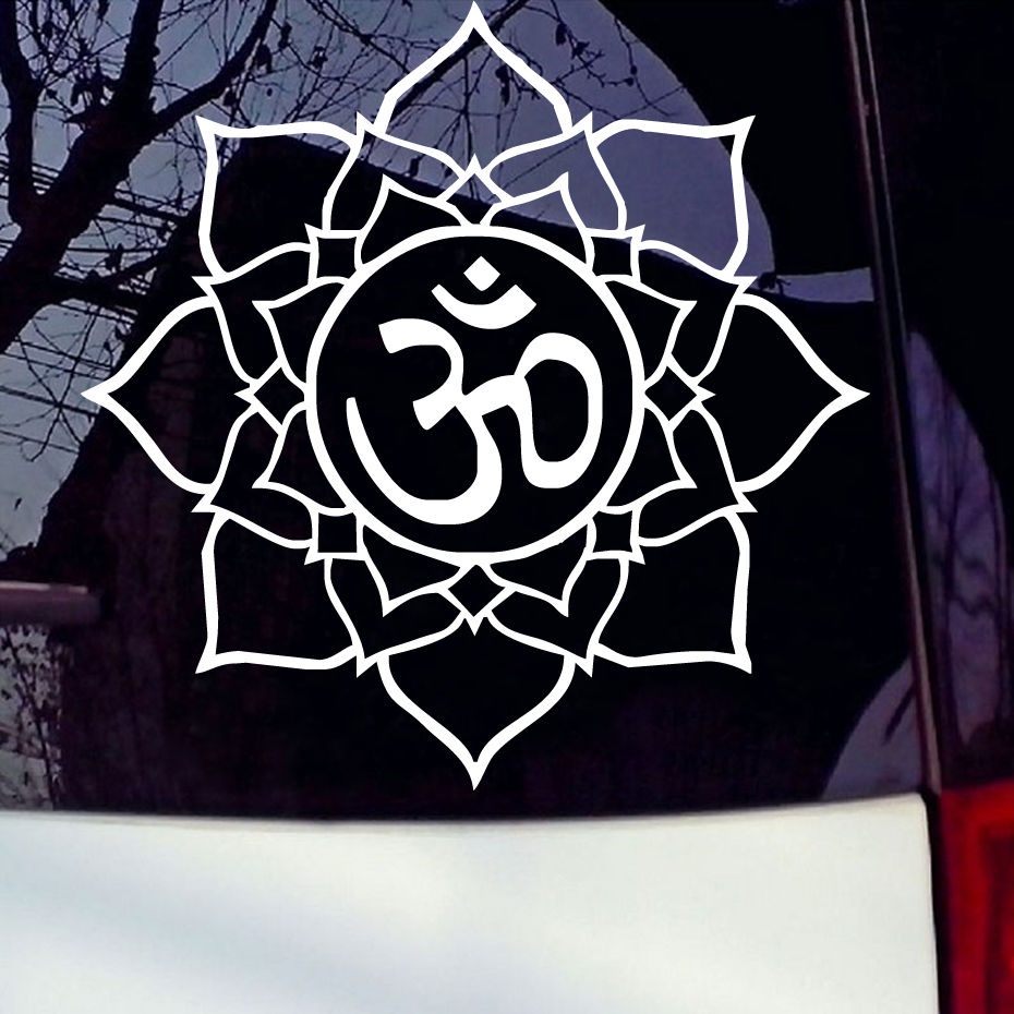 Lotus Flower Om Symbol Vinyl Decal Sticker Car/Laptop/Window/Any Smooth ...