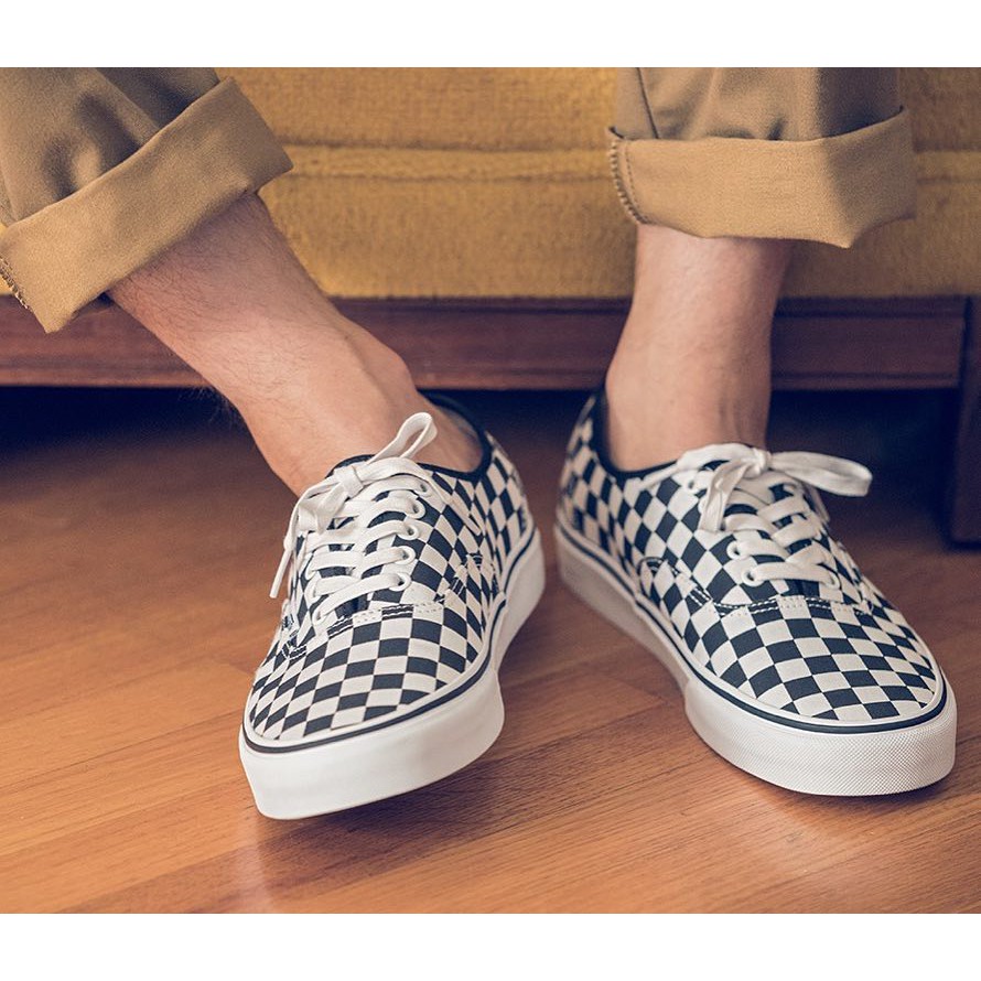 Vans checkerboard deals lace up