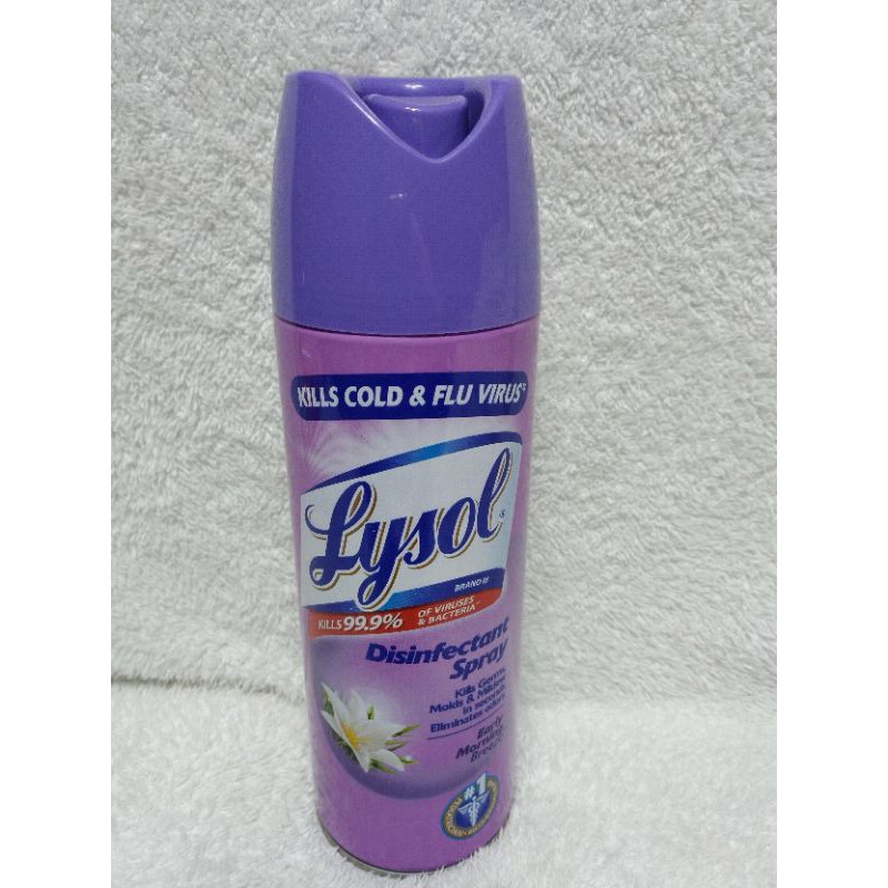 Lysol Kills 999 Of Viruses And Bacteria Disinfectant Spray Early Morning Breeze 340g Shopee 5637