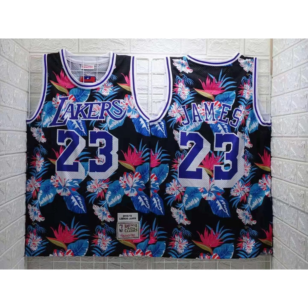 new arrival floral jersesy Lakers 23 for basketball sport wear active wear for men