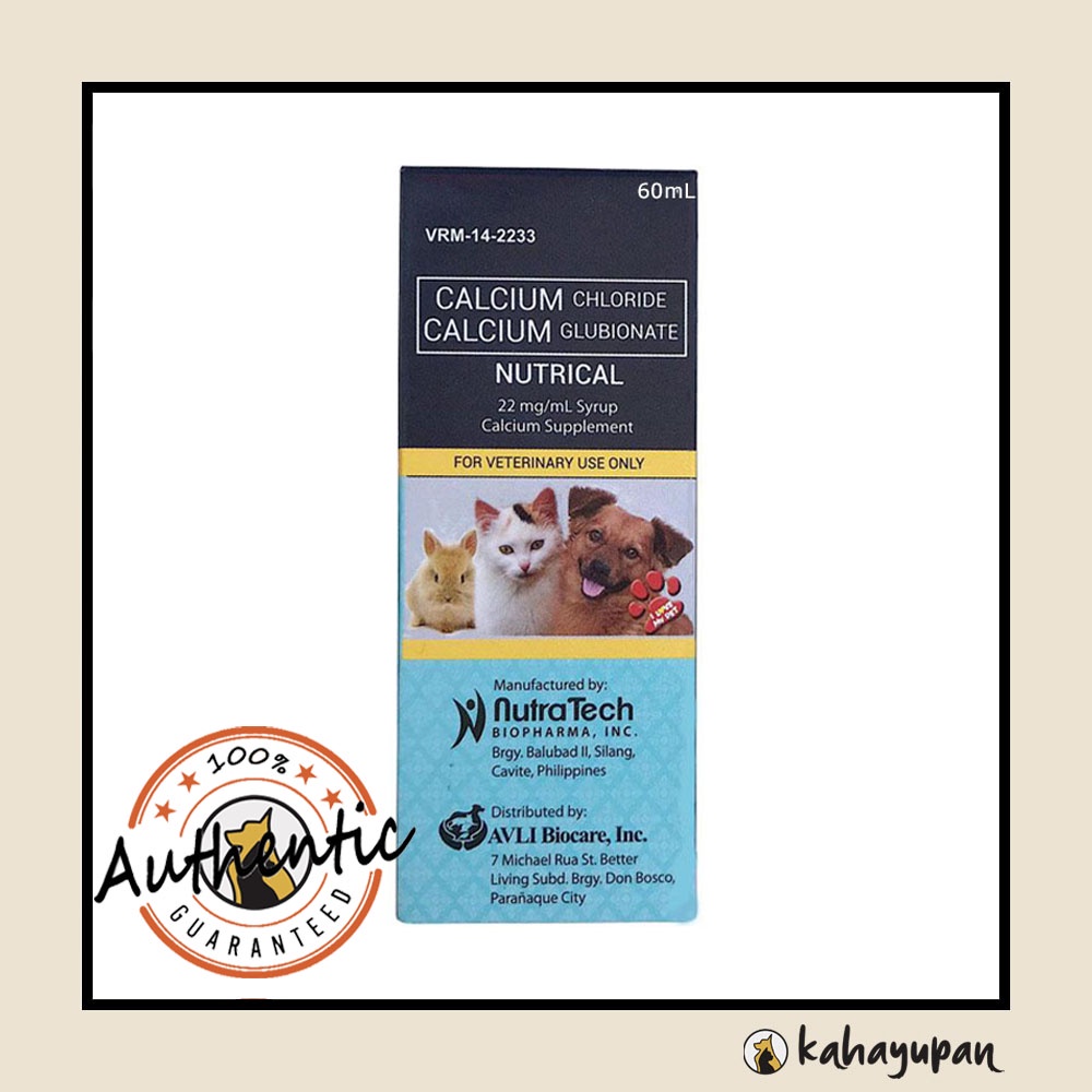 Authentic availableNutrical Syrup Calcium Supplement for All Types of Pets (60ml) Shopee