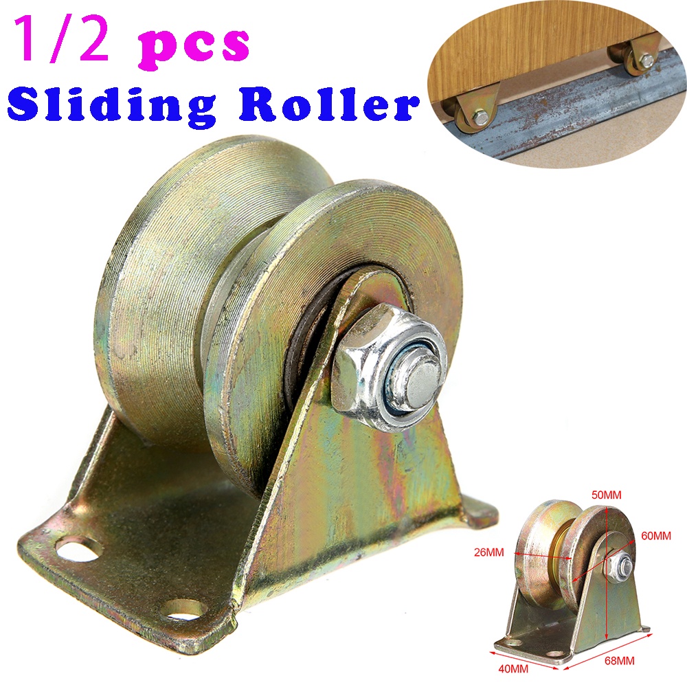 Sliding Door Roller 2'' Sliding Gate Roller Steel V Type Wheel Track