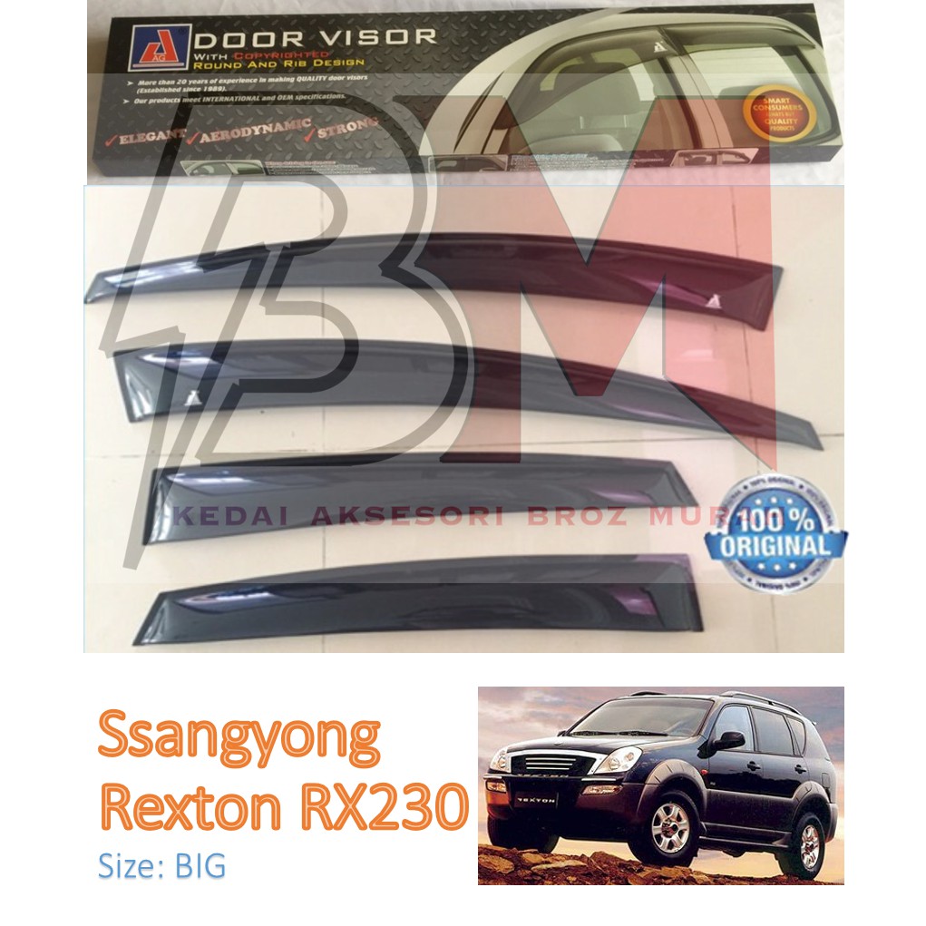 Ssangyong Rexton RX230 Big 100% AG Automont Door Visor (1set) | Shopee ...