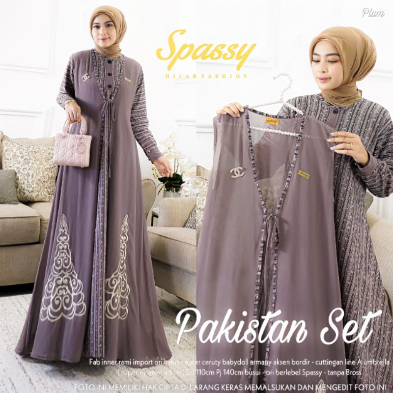 PAKISTAN SET - Syari Gamis - Muslim Suit Wanita - Premium Suit - Latest ...