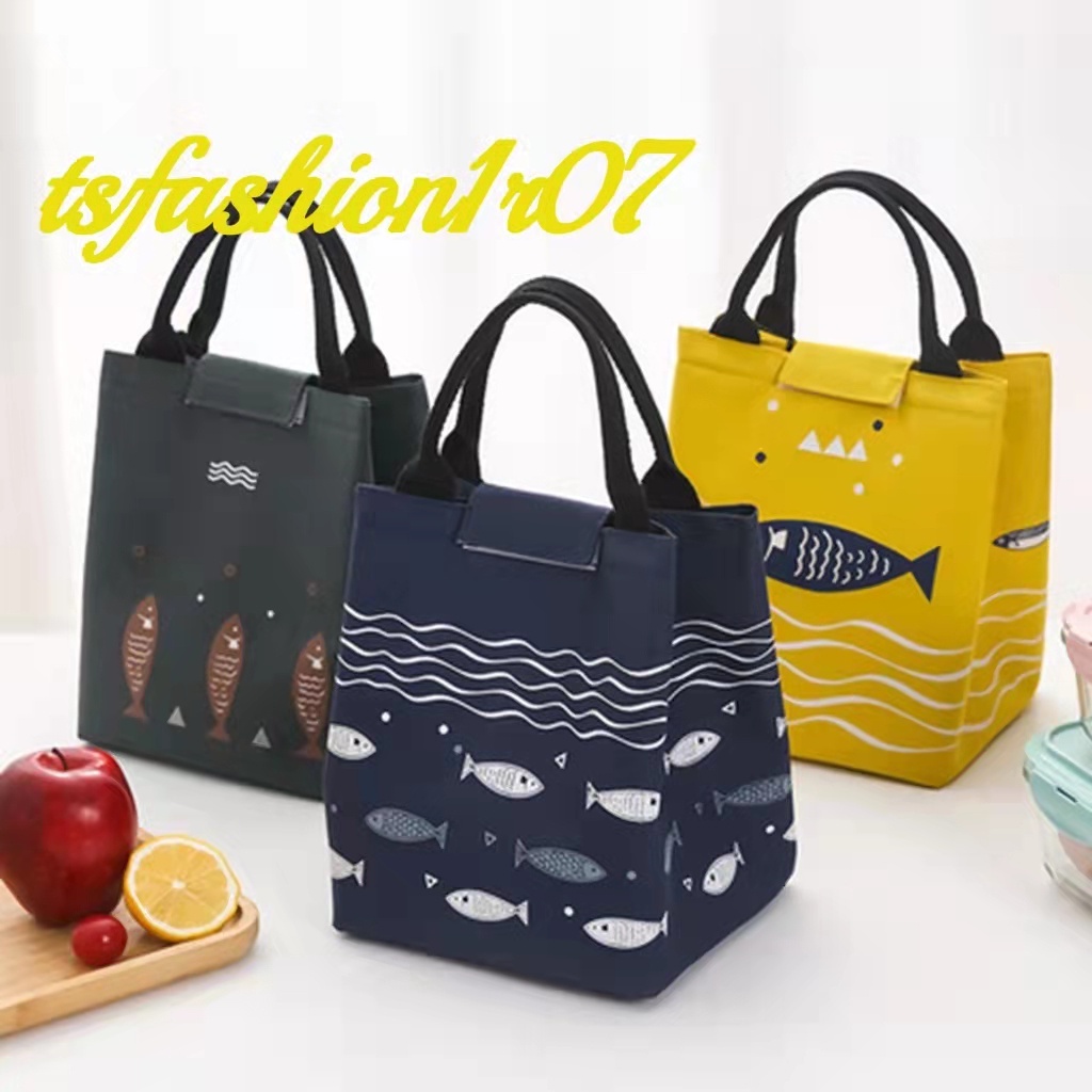 TS unisex lunch bag /Fish Pattern Design Thermal Insulation Lunch ...