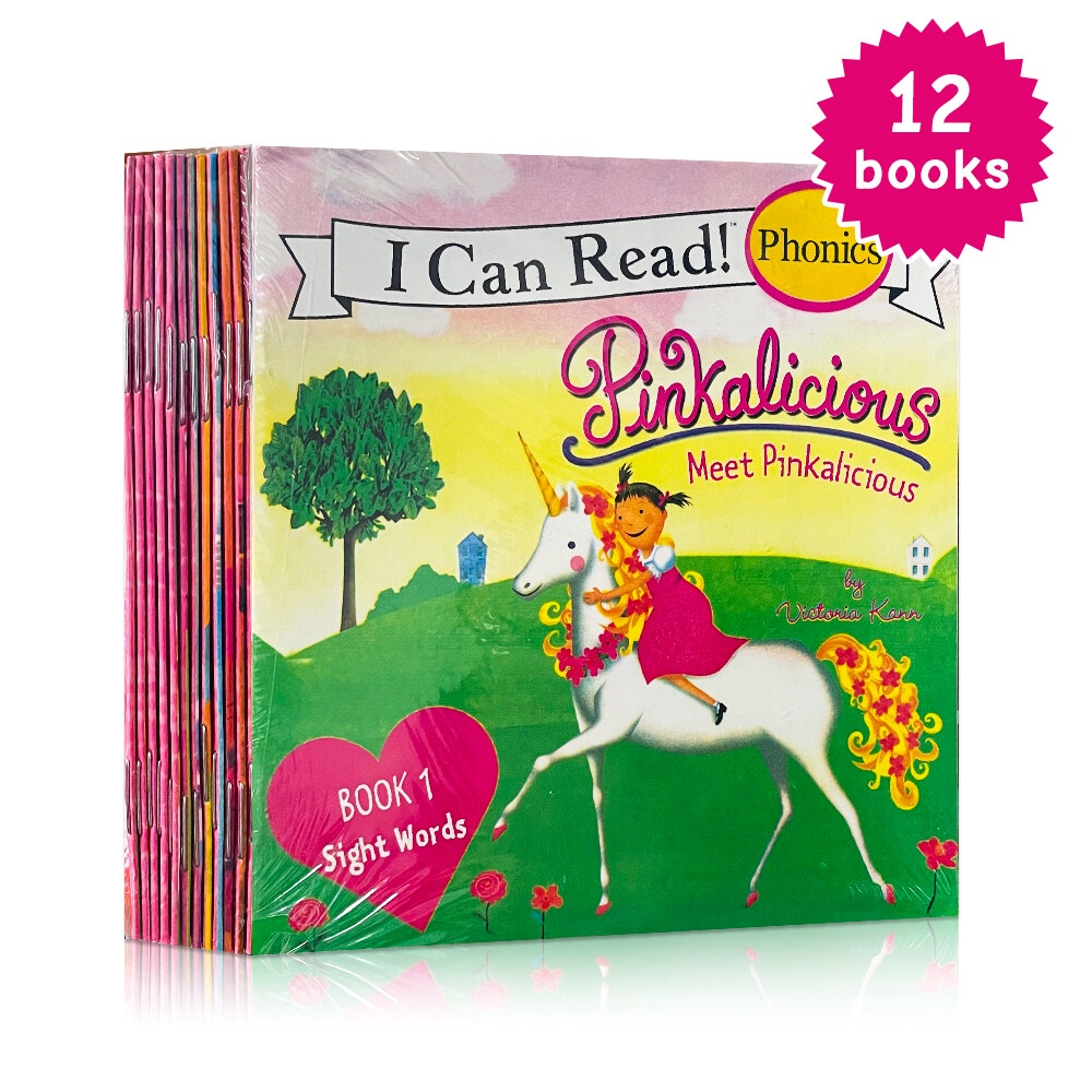 12books I Can Read Phonics Pinkalicious My Very First Book Children kids  English pocket story book | Shopee Philippines