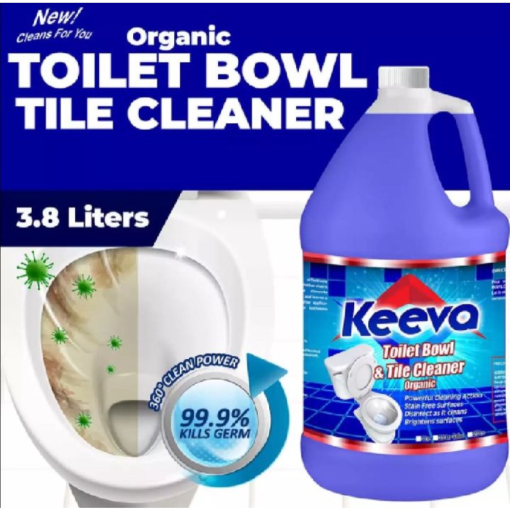 Keeva Organic Toilet Bowl & Tile Cleaner Gel EcoSafe, Stain Removal