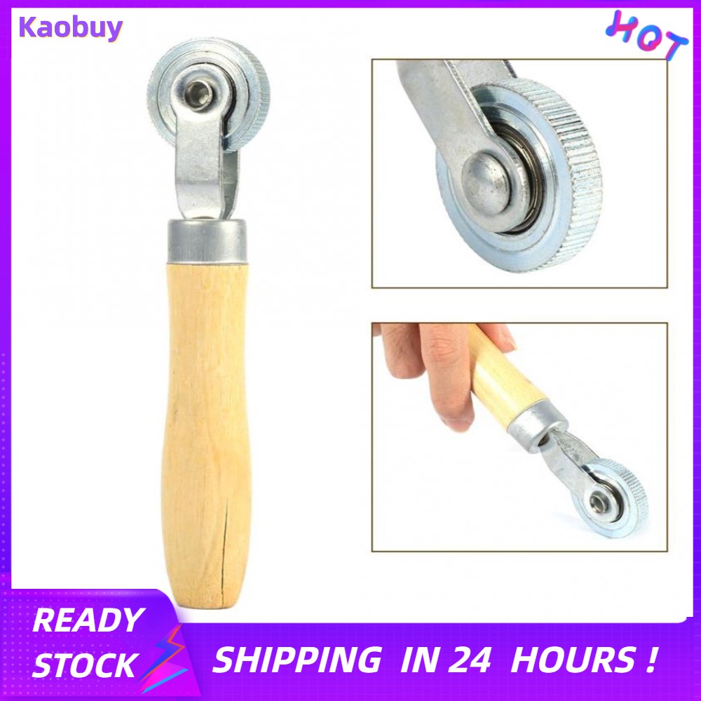 【New】【Ready】Wooden Handle Repair Tube Stitch Puncture Patch Tyre Roller