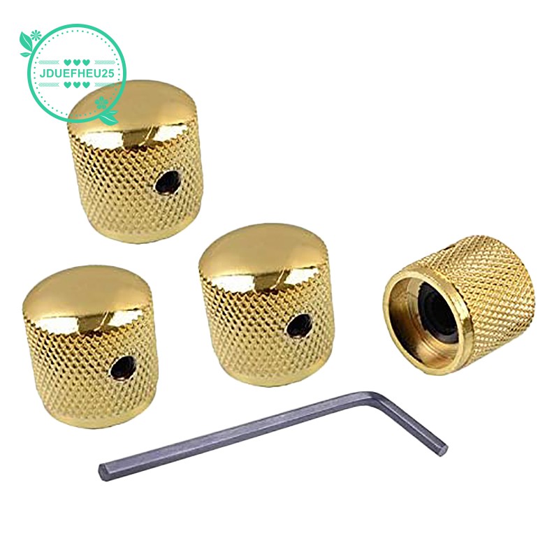 4Pcs Metal Volume Dome Tone Speed Control Knobs With Screws For Fender ...