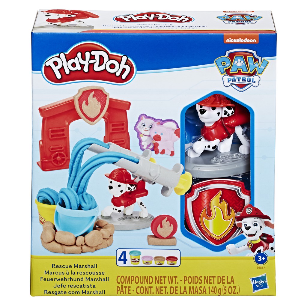 Play-Doh PAW Patrol Rescue Marshall Figure and Toolset, 4 Cans (5 oz ...