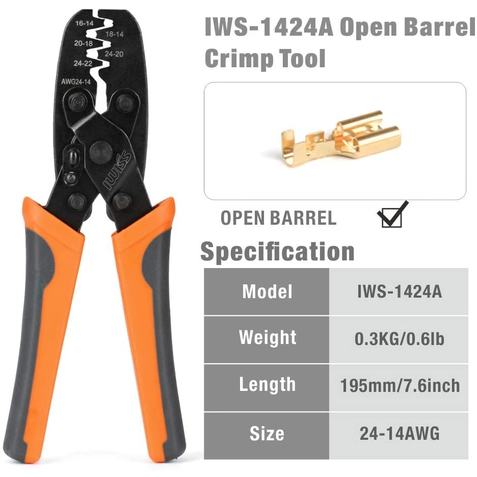 IWISS IWS-1424B Weather Pack Crimper Tools for Delphi APTIV Packard ...