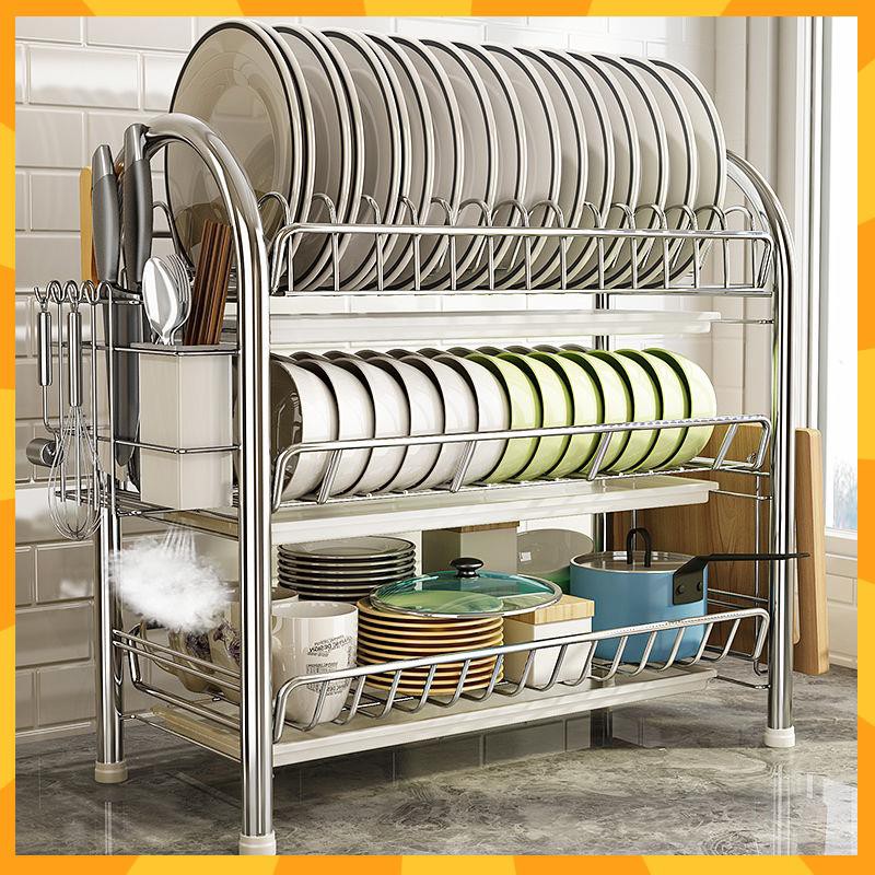 【Available】Kitchen Organizer Rack 3Tier Plate Organizer Dish