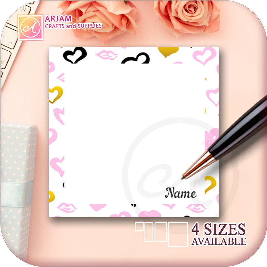 NP02 - Personalized Notepad with Name, 50 Sheets, Handmade Stationery ...