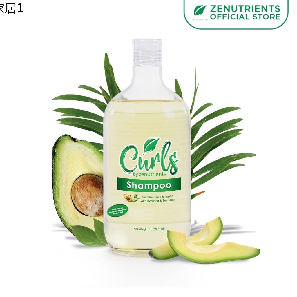Curls by Zenutrients Avocado & Tea Tree SulfateFree Shampoo 1 Liter ( CGM / Curly Girl Method