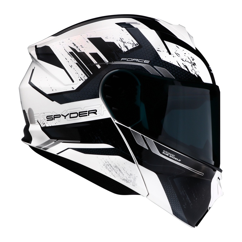 Spyder Force GD S5 - NERO Modular Dual Visor Helmet (FREE Clear Visor ...