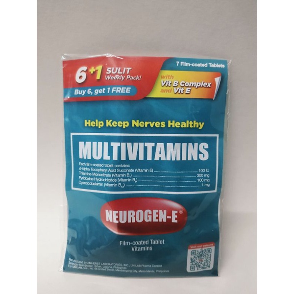 Neurogen E (Vitamin E + 6+1tablets or 7 tablets Shopee