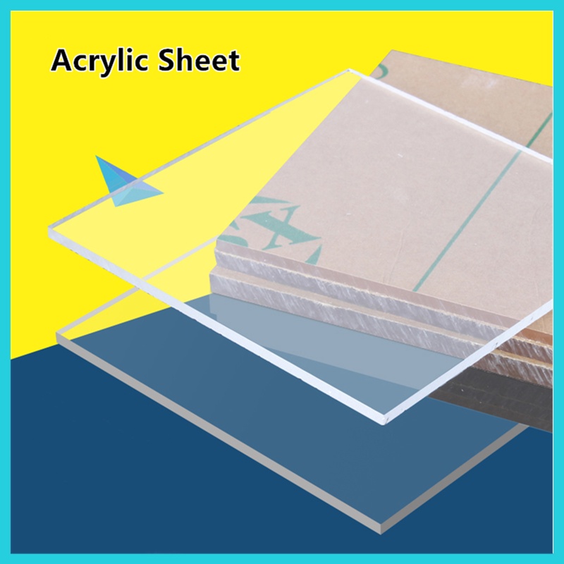 (PRECUT PLATE)Clear Transparent Acrylic Sheet Pre Cut & Customized Size Plastic Glass 2&3MM