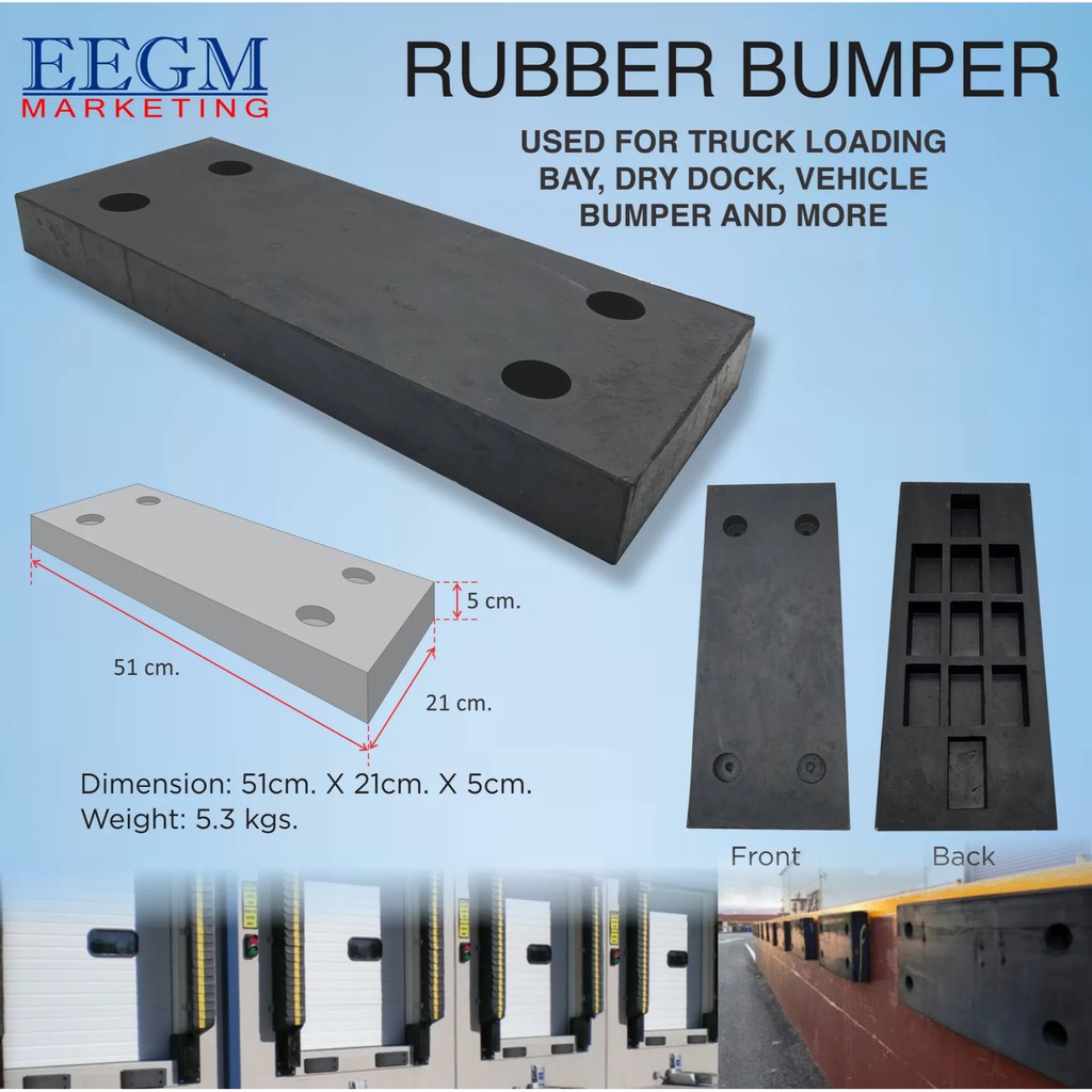 Heavy duty Rubber Bumper for loading bay (Black) Shopee Philippines