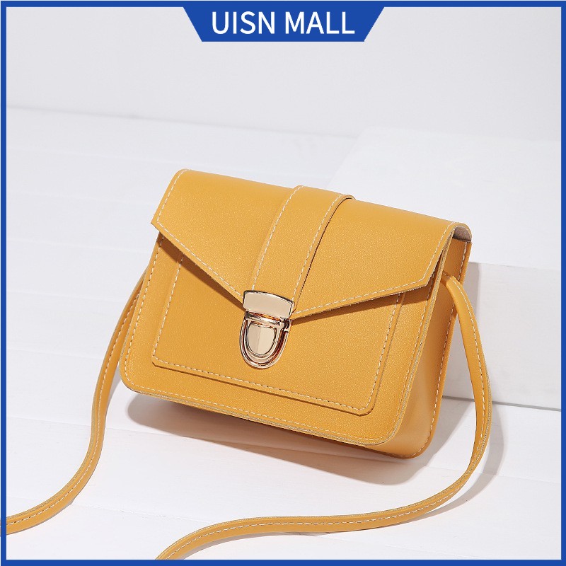UISN K90 Fashion Sling bag Mini Leather Push Lock Bag | Shopee Philippines