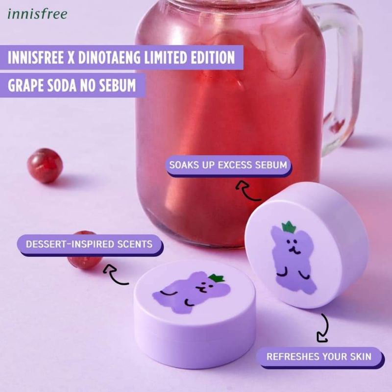 INNISFREE x DINOTAENG LIMITED EDITION NO SEBUM MINERAL POWDER Shopee