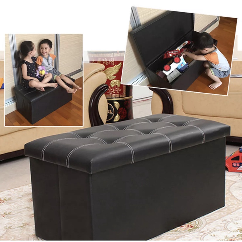 Rectangular Storage Stool Sit Adult Sofa Folding Storage Chair Box (Big ...