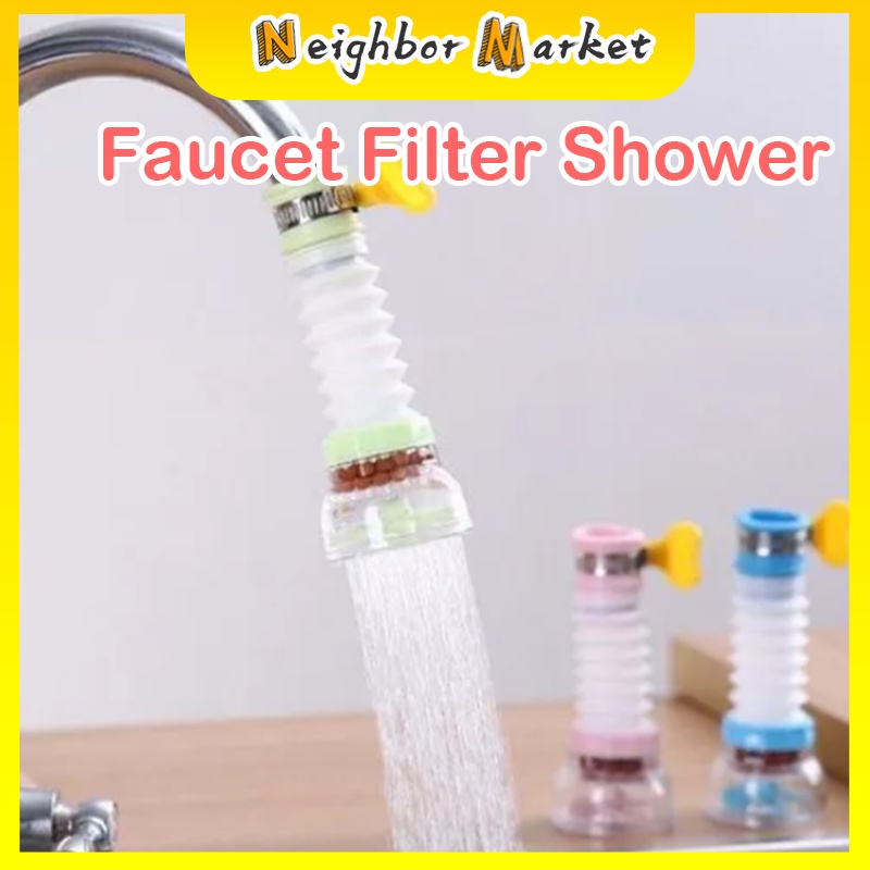 Extendable Faucet Filter 360 Rotating Adjustable Kitchen Tap Diffuser ...