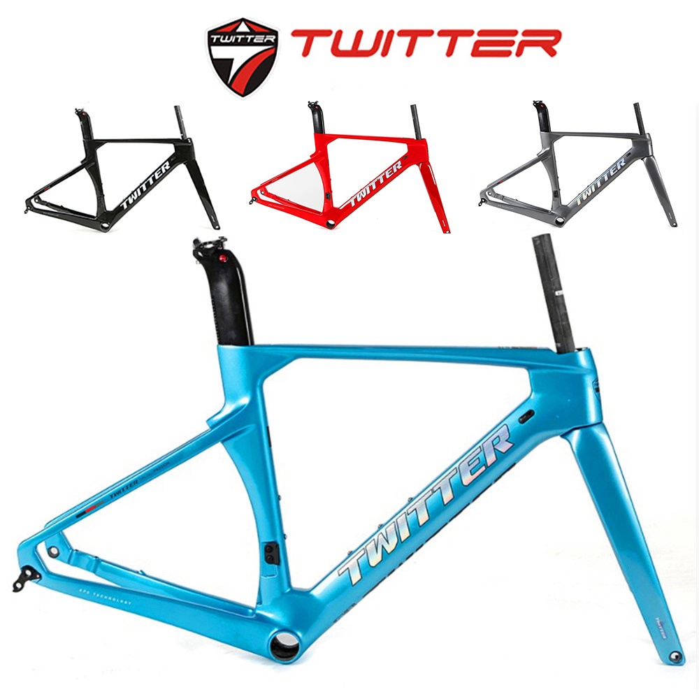 TWITTER R10 disc brakes carbon fiber road frame disc brakes 700C through axle 12 142mm gravel racing Bike bicycle frame 46 54cm Bicycle parts Shopee Philippines