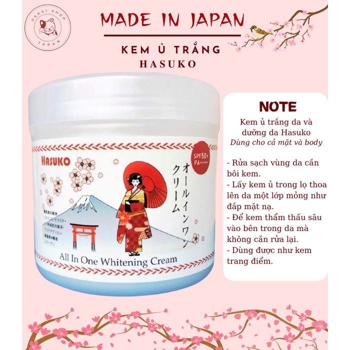 Japanese HASUKO WHITENING CREAM - 5 TIMES WHITE COMPARED TO NORMAL ...