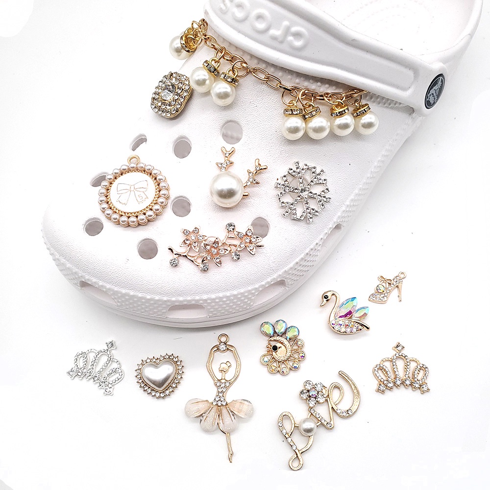Brand Shoes Designer Croc Charms Bling Rhinestone JIBZ Girl Gift for Clog  Decaration Metal Accessories192z