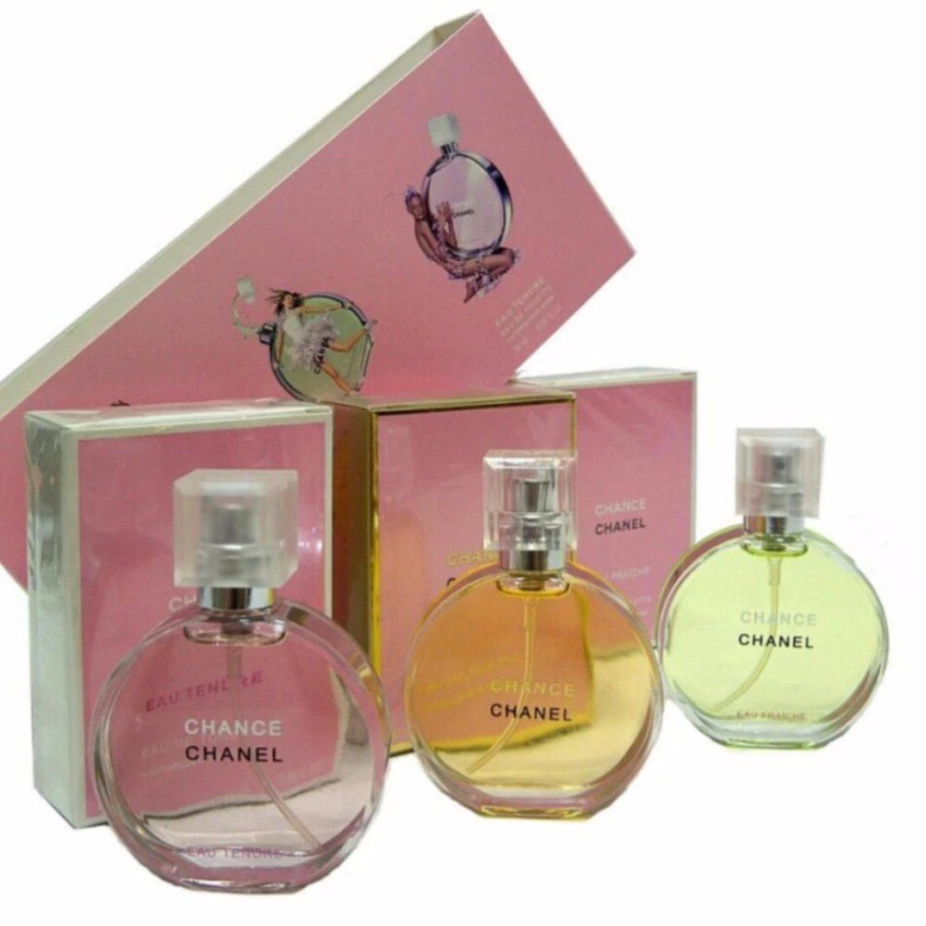 Chanel chance mini perfume set hot sale