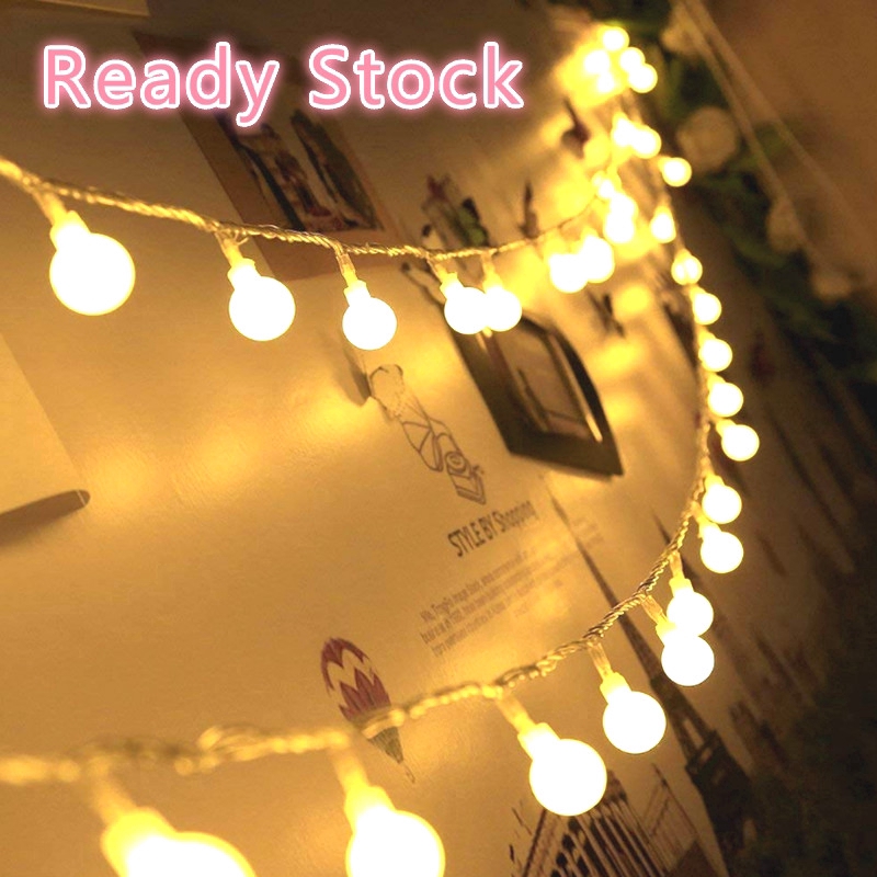 10M 100 LED String Ball Fairy Light Lamp Home Outdoor Festival Wedding ...