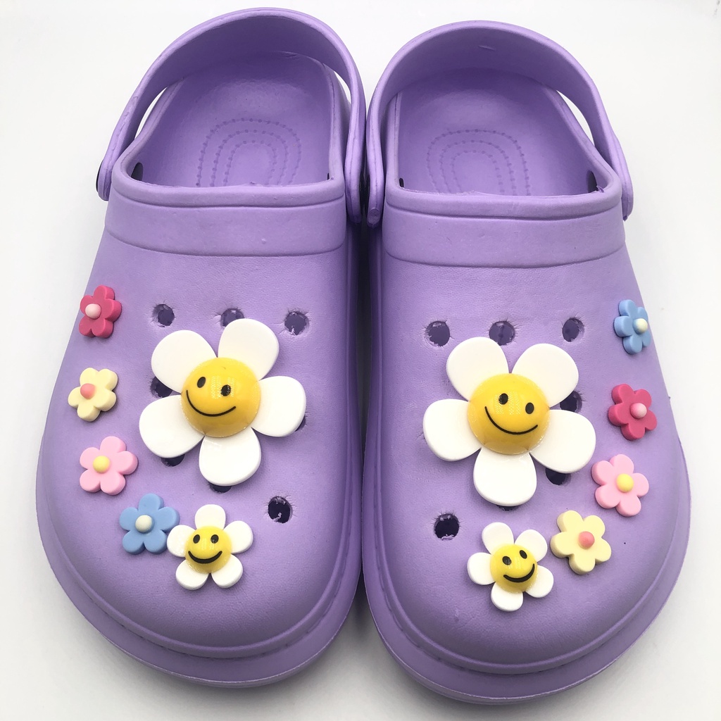 Personality flower Bae clogs for crocs shoes accessories buckle Charms ...