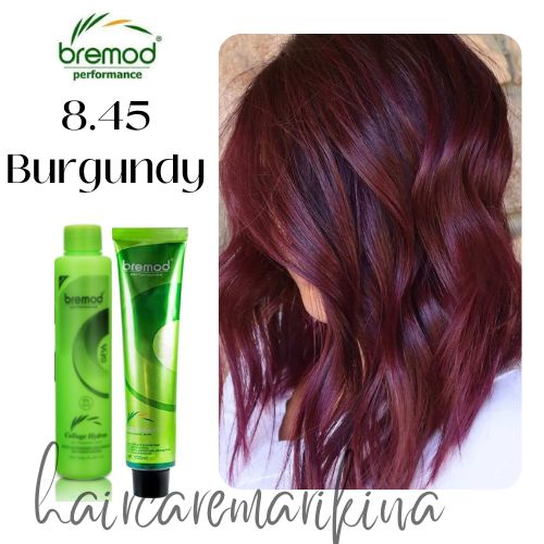 8.45 BURGUNDY Bremod Hair Color - With Oxidizer Set | Shopee