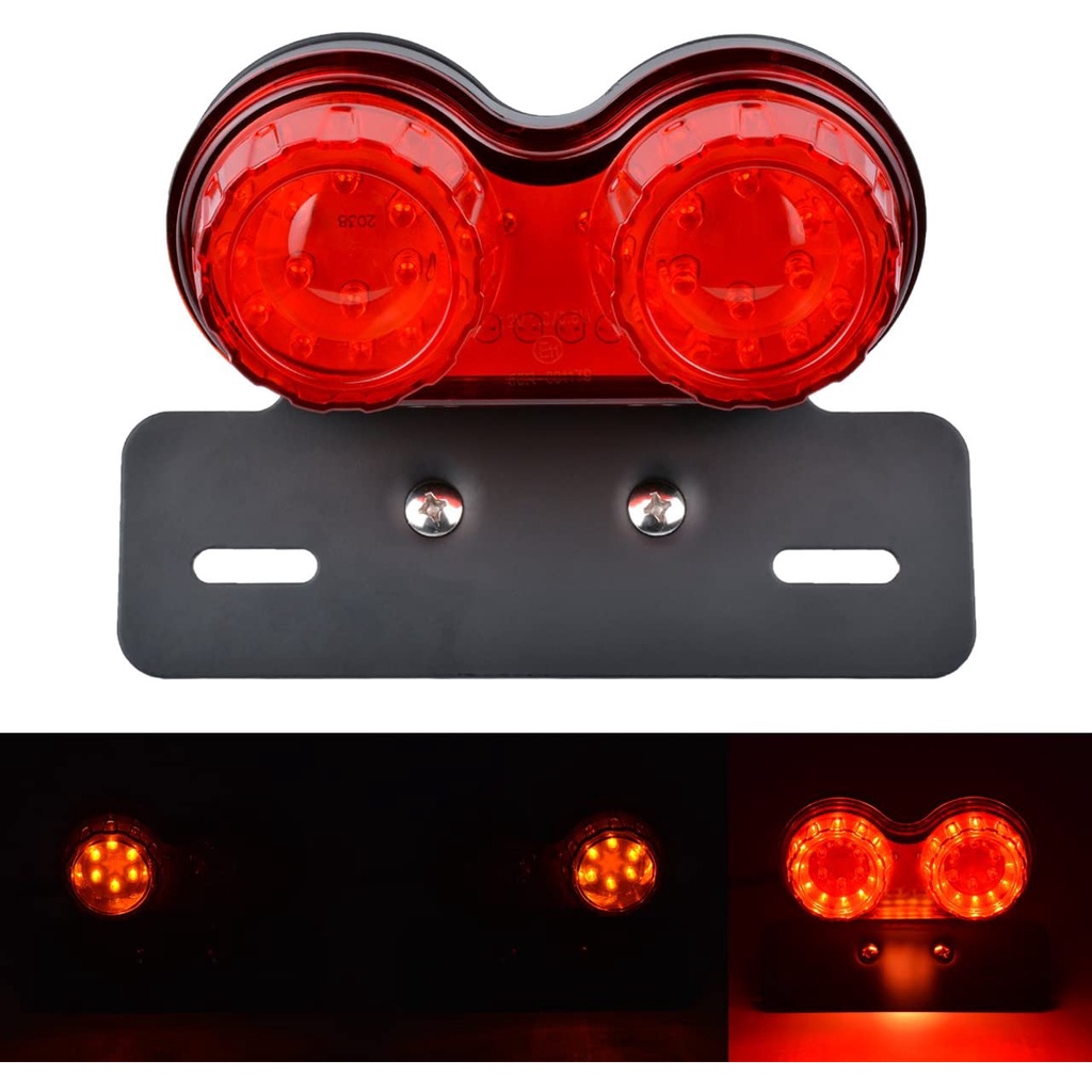 KATUR 1pcs Motorcycle Tail Light 40W 40 LEDs Integrated Running Brake ...